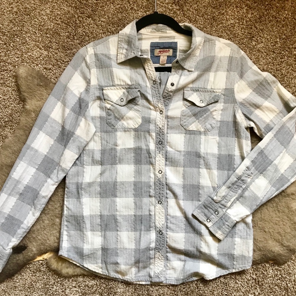Arizona Cream / Gray / Gold Flannel / Button Down
